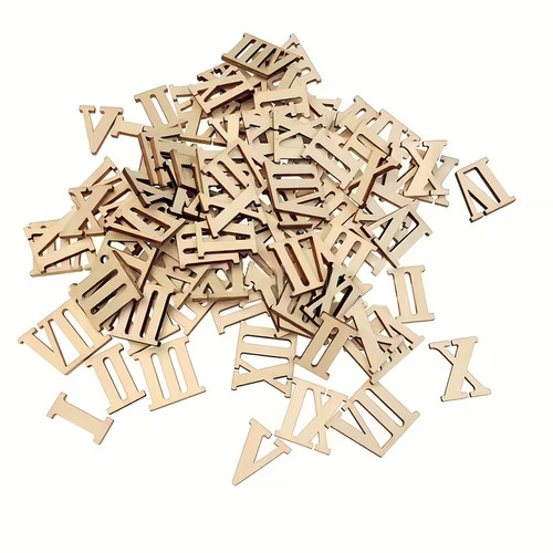 100 pezzi lettere - , legno