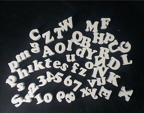 Lettere polistirolo forma - in,
